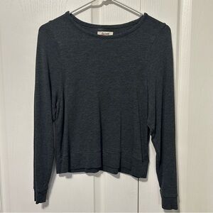Madewell Long Sleeve Top Dark Gray Charcoal XS
